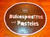 Logotip bloc “Dulces postres and pasteles”
